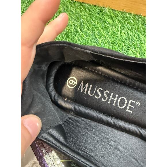 Musshoe-Black-Pointed Flats- Size 9W - Picture 8 of 10